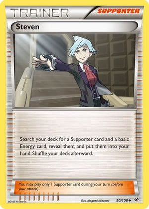 Steven 90/108 - Roaring Skies Reverse Holofoil - Poke-Collect