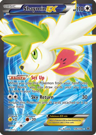 Shaymin EX (106 Full Art) 106/108 - XY  Roaring Skies Holofoil - Poke-Collect