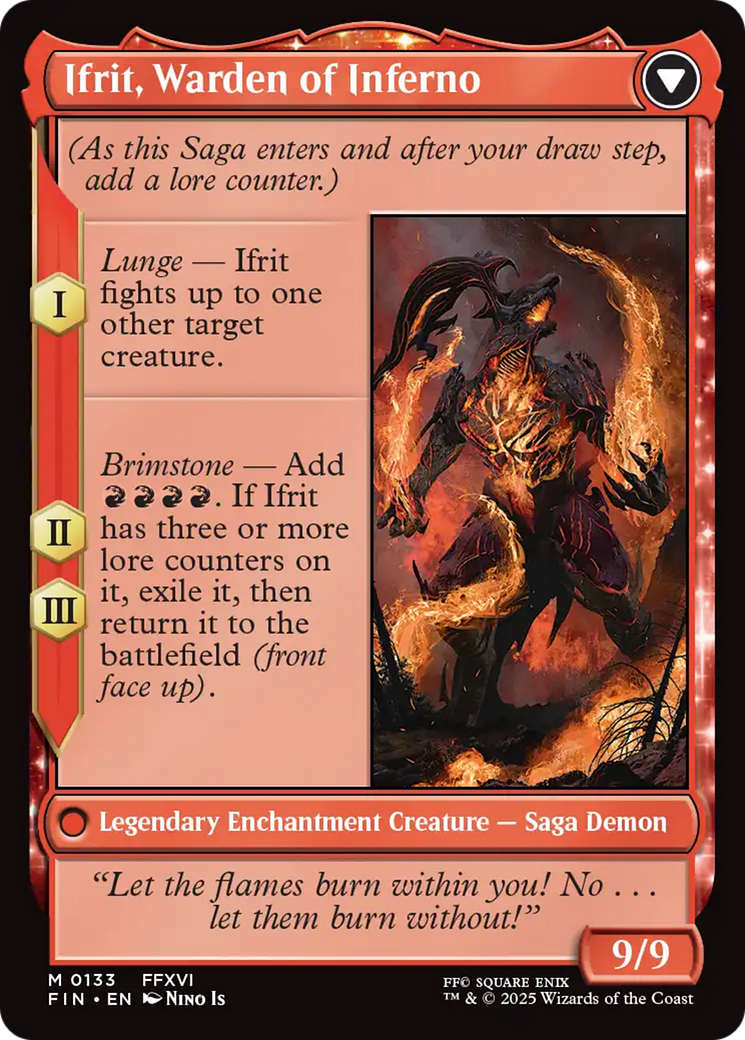 Clive, Ifrit's Dominant (FIN-133) - FINAL FANTASY: (enchantment) Foil - Poke-Collect
