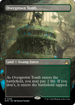 Overgrown Tomb (Borderless) (RVR-296) - Ravnica Remastered (Borderless) - Poke-Collect