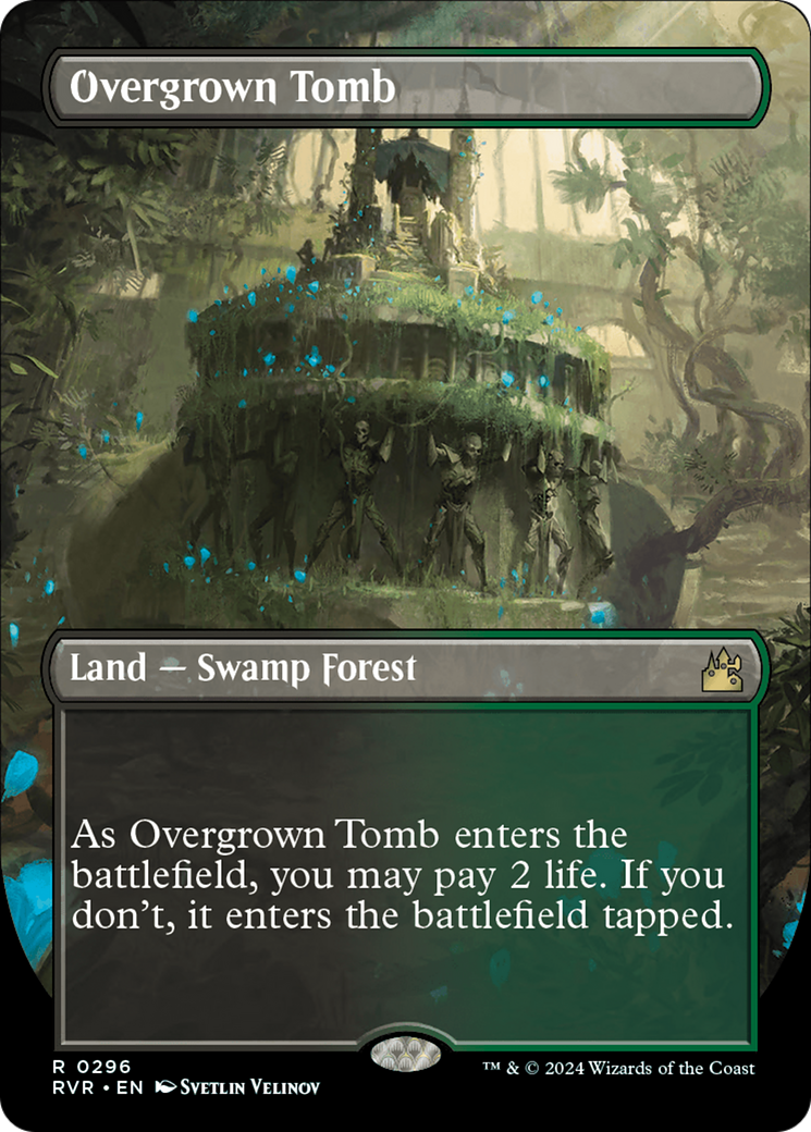 Overgrown Tomb (Borderless) (RVR-296) - Ravnica Remastered (Borderless) - Poke-Collect
