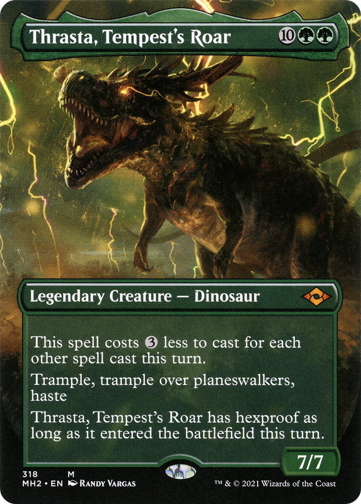 Thrasta, Tempest's Roar (MH2-318) - Modern Horizons 2 (Borderless) Foil - Poke-Collect