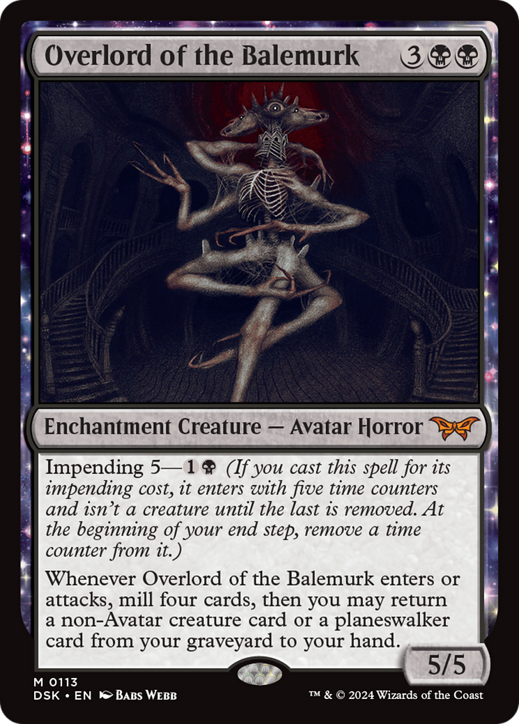 Overlord of the Balemurk (DSK-113) - Duskmourn: House of Horror: (enchantment) Foil - Poke-Collect
