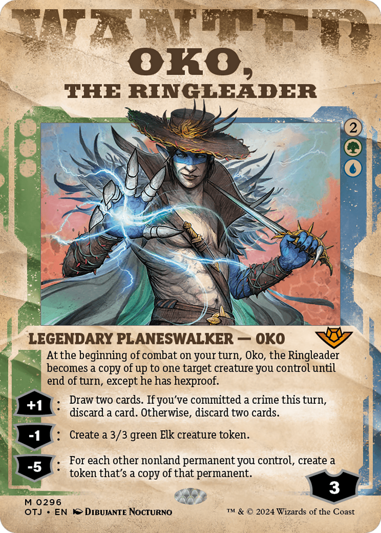 Oko, the Ringleader (OTJ-296) - Outlaws of Thunder Junction: (Showcase) (Borderless) Foil - Poke-Collect