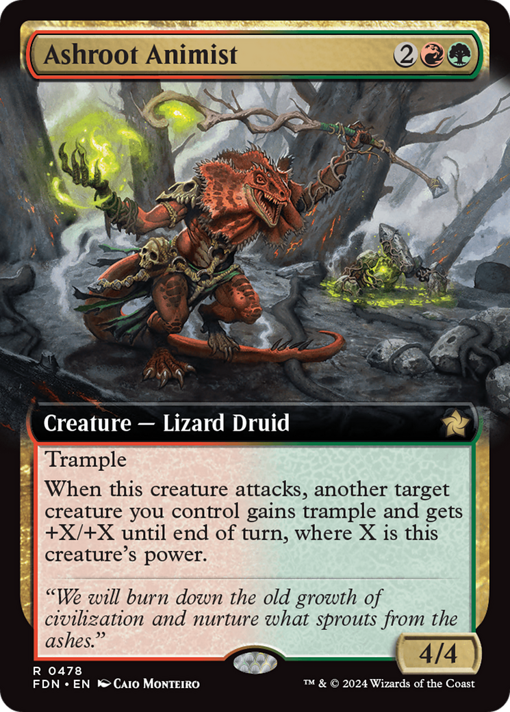 Ashroot Animist (FDN-478) - Foundations: (Extended Art) Foil - Poke-Collect