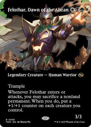 Felothar, Dawn of the Abzan (TDM-358) - Tarkir: Dragonstorm: (Showcase) (Borderless) - Poke-Collect