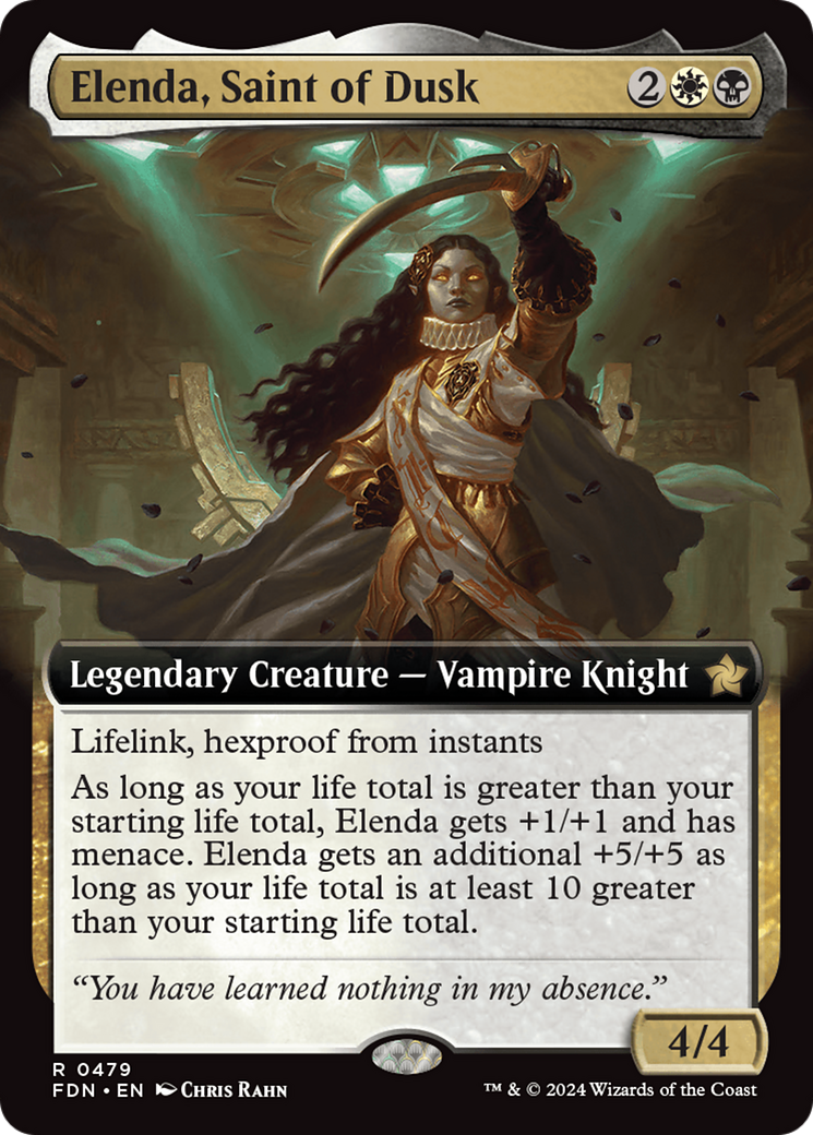 Elenda, Saint of Dusk (FDN-479) - Foundations: (Extended Art) Foil - Poke-Collect