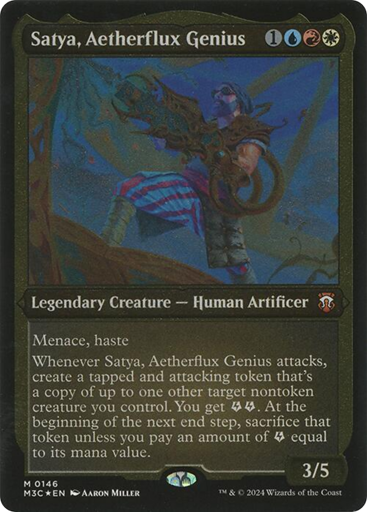 Satya, Aetherflux Genius (M3C-146) - Modern Horizons 3 Commander Foil - Poke-Collect