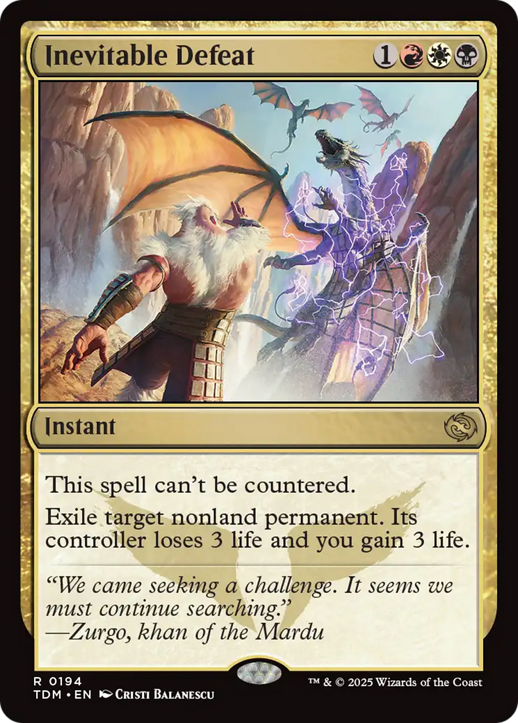 Inevitable Defeat (TDM-194) - Tarkir: Dragonstorm Foil - Poke-Collect