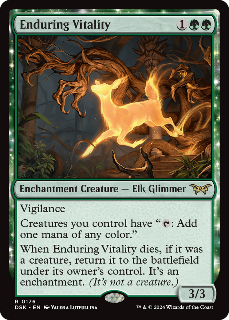 Enduring Vitality (DSK-176) - Duskmourn: House of Horror: (enchantment) Foil - Poke-Collect
