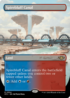 Spirebluff Canal (OTJ-304) - Outlaws of Thunder Junction (Borderless) Foil - Poke-Collect