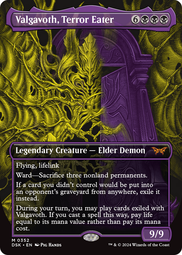 Valgavoth, Terror Eater (DSK-352) - Duskmourn: House of Horror (Borderless) - Poke-Collect