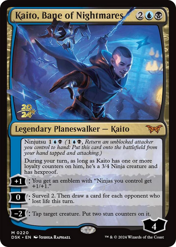 Kaito, Bane of Nightmares (PRE-220) - Duskmourn: House of Horror Promos Foil - Poke-Collect