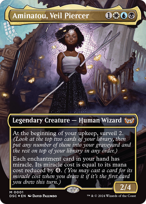 Aminatou, Veil Piercer (DSC-001) - Duskmourn: House of Horror Commander (Borderless) - Poke-Collect