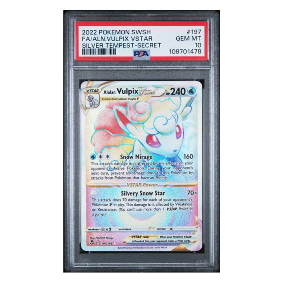 Alolan Vulpix VSTAR Silver Tempest #197 PSA 10 - Poke-Collect