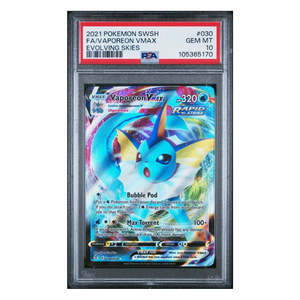 Vaporeon VMAX FA Evolving Skies #030 PSA 10 - Poke-Collect