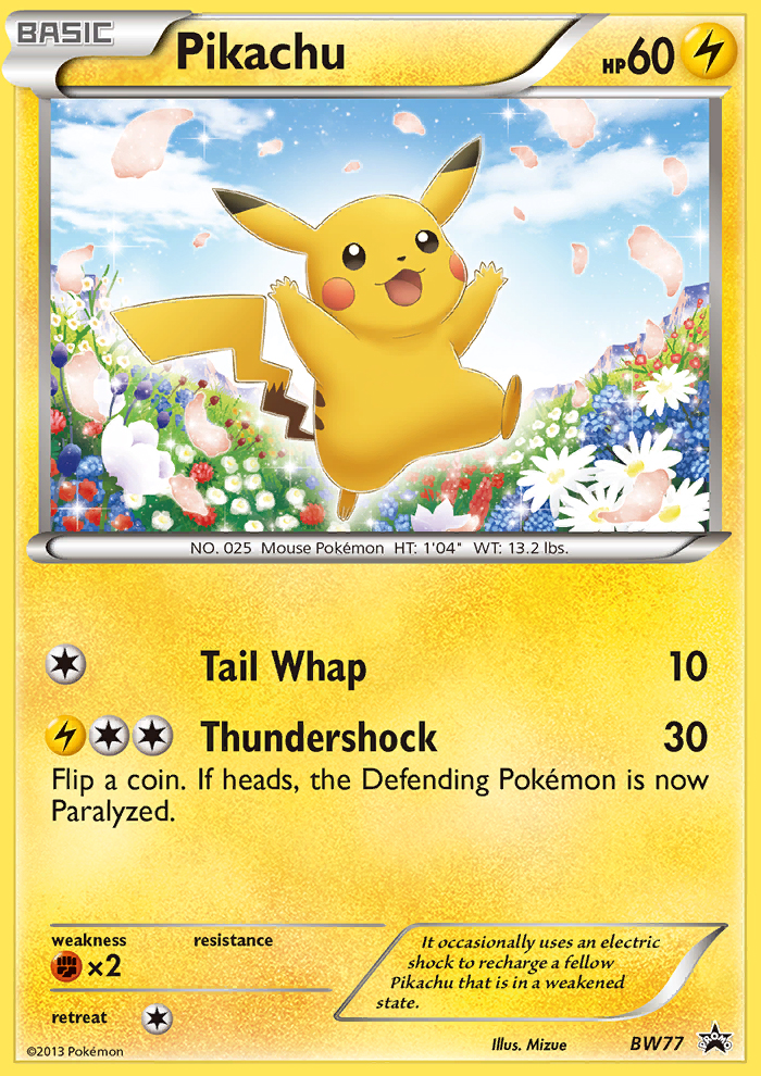 Pikachu BW77/101 - BW Black Star Promos - Poke-Collect