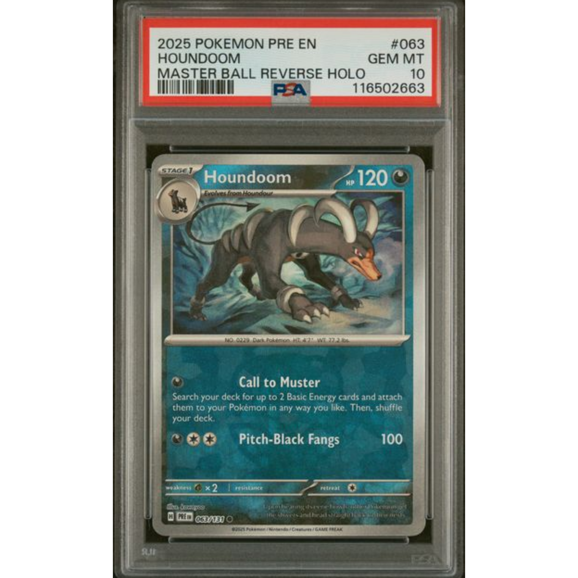 Houndoom Master Ball #063 PSA 10 - Poke-Collect