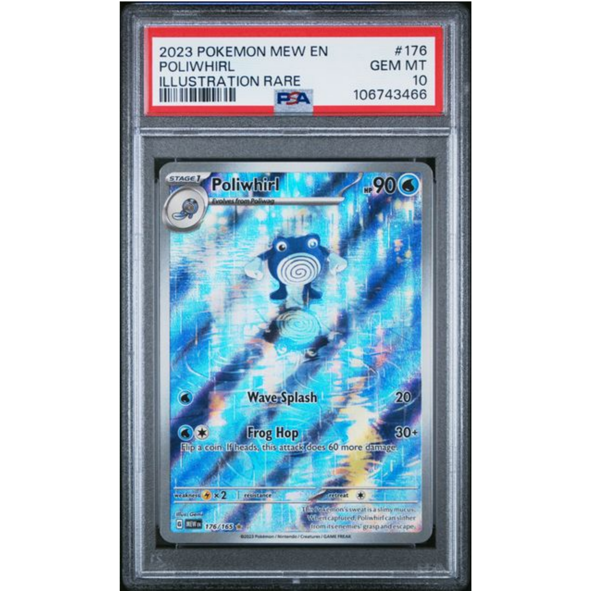 Poliwhirl IR #176 Pokemon Mew PSA 10 - Poke-Collect