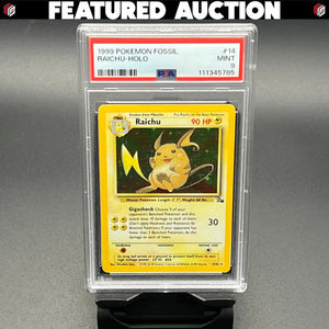 Raichu Fossil Unlimited Holo PSA 9 - Poke-Collect