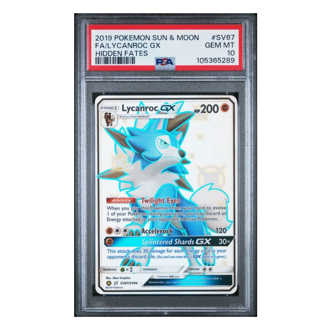 Lycanroc GX FA Hidden Fates #SV67 PSA 10 - Poke-Collect