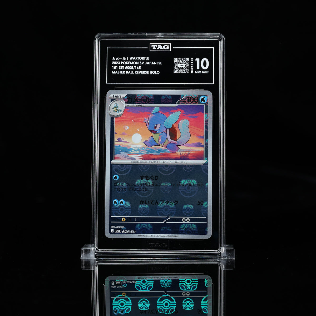 Wartortle Master Ball Holo 151 008/165 TAG Gem Mint 10 - Poke-Collect