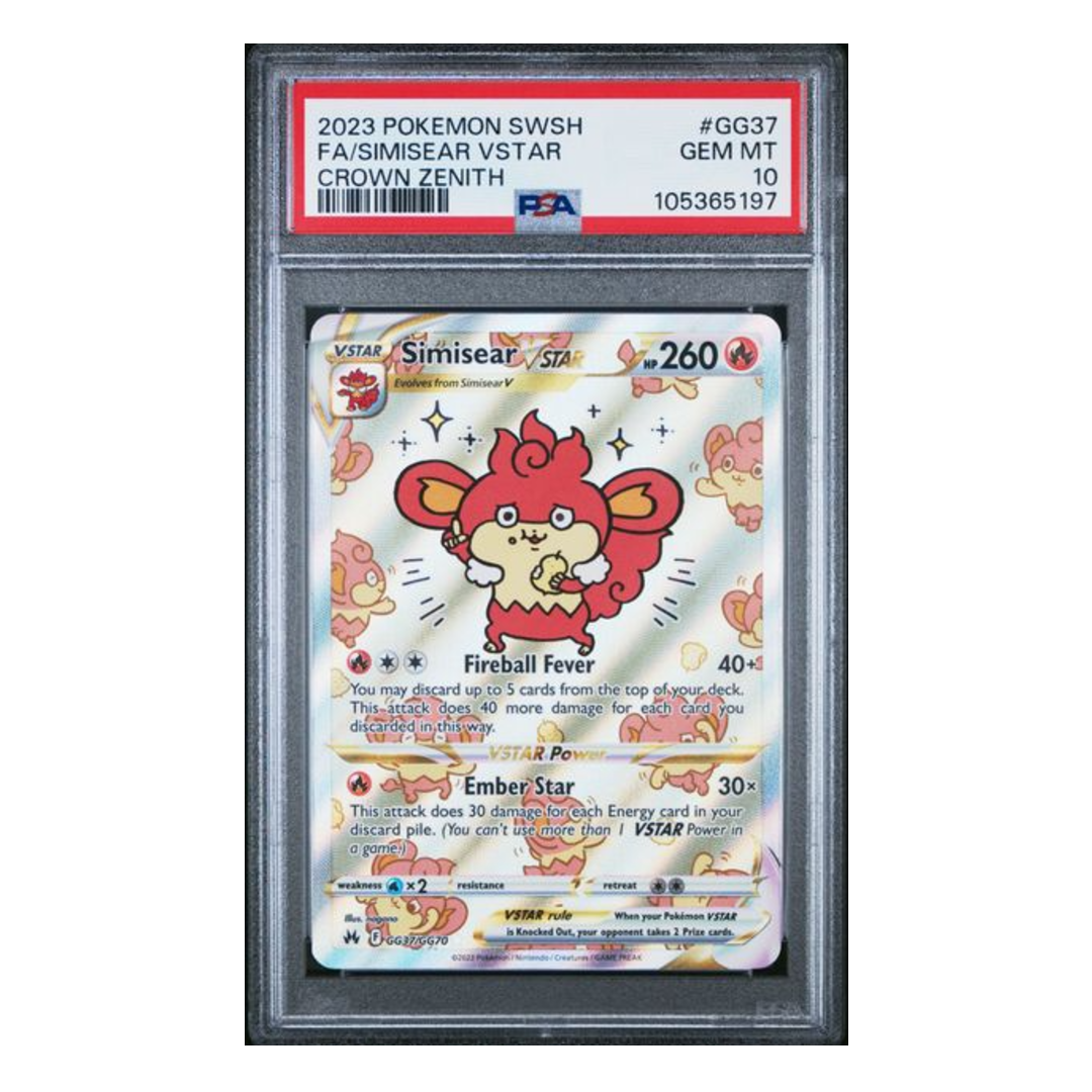 Simisear VSTAR  FA Crown Zenith #GG37 PSA 10 - Poke-Collect