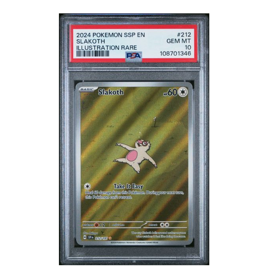 Slakoth IR Surging Sparks #212 PSA 10 - Poke-Collect