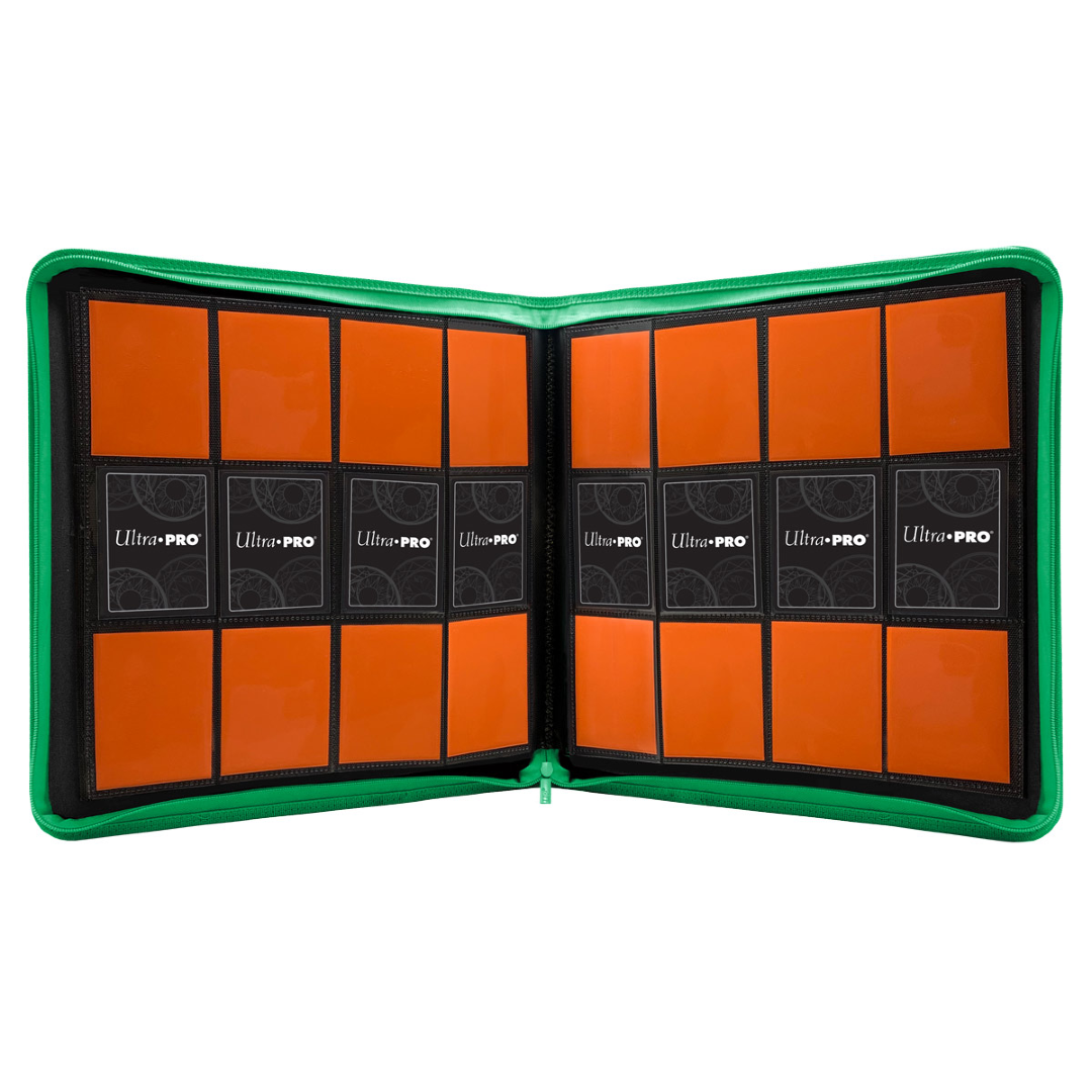 Ultra Pro PRO Binder: 12-Pocket Zippered - Green - Poke-Collect