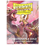 Dragon Shield Sleeves: Standard Matte Dual - POMEGRANATE & GOLD - Poke-Collect