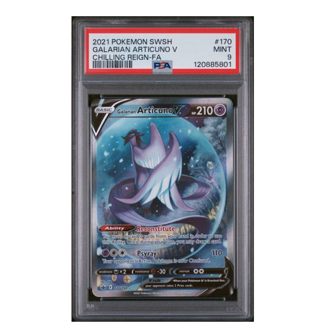 Galarian Articuno V Alt Art Chilling Reign #170 PSA 9 - Poke-Collect
