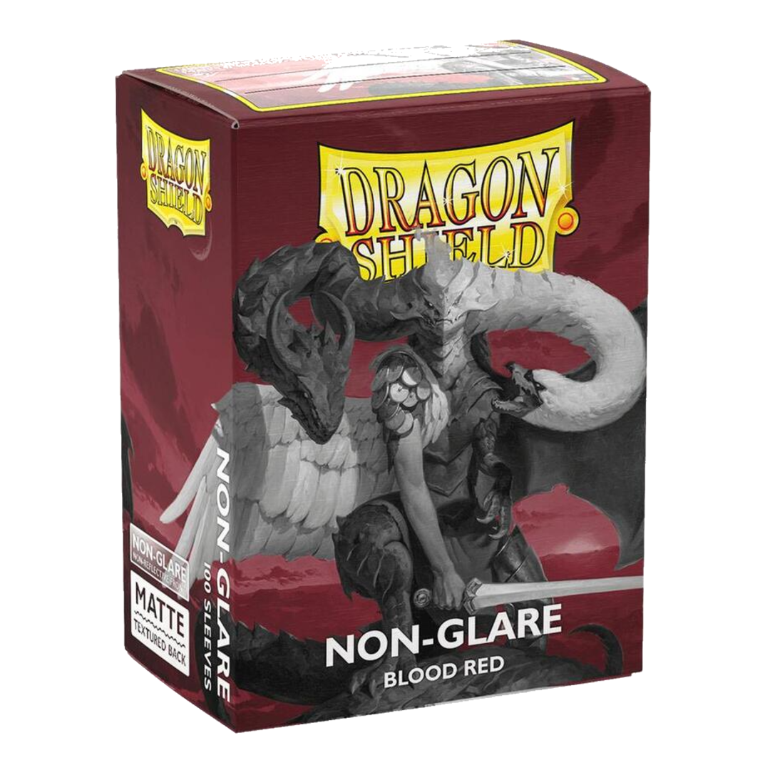 Dragon Shield - Matte 100 Count Sleeves - BLOOD RED NON-GLARE - Poke-Collect