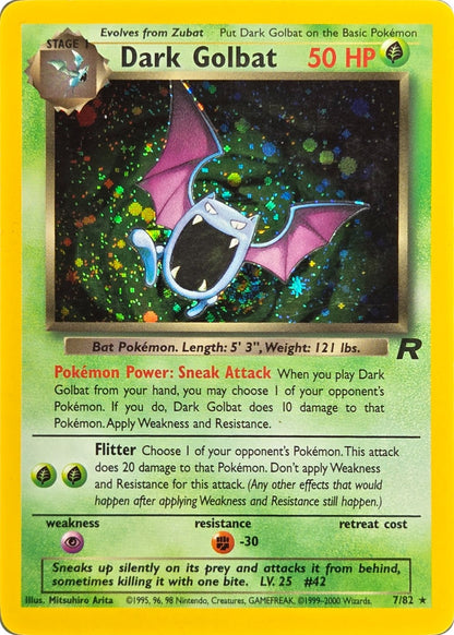 Dark Golbat - 7/82 - Team Rocket Unlimited Holo Rare front