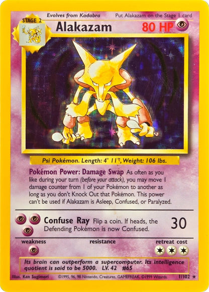 Alakazam - 1/102 - Base Set Unlimited Holo Rare front