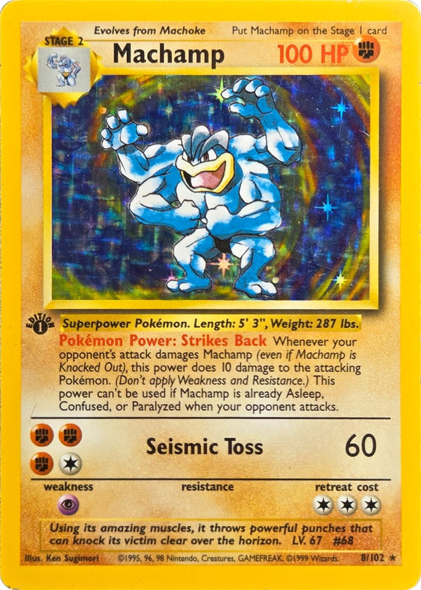 Machamp - 8/102 - 1st Edition Base Set Holo Rare front