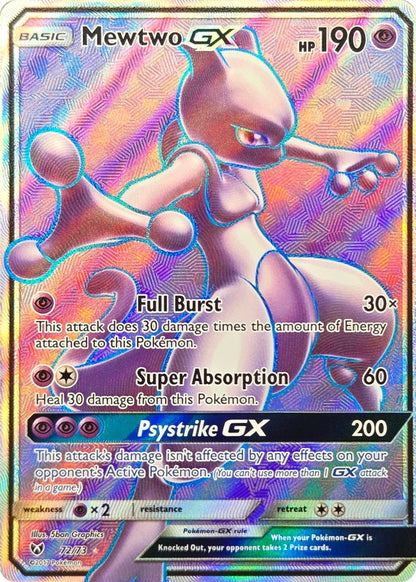 Mewtwo GX - 72/73 - Shining Legends Full Art Ultra Rare Holo front