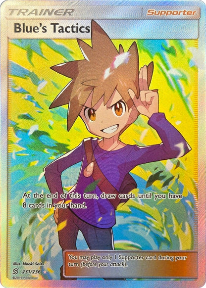 Blue's Tactics - 231/236 - Unified Minds Full Art Ultra Rare Holo front