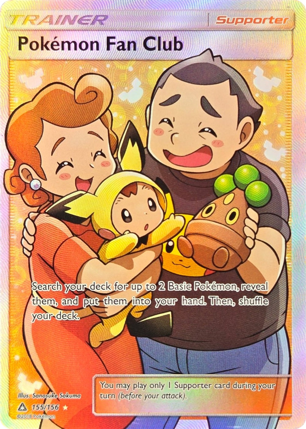 Pokemon Fan Club - 155/156 - Ultra Prism Full Art Ultra Rare Holo front