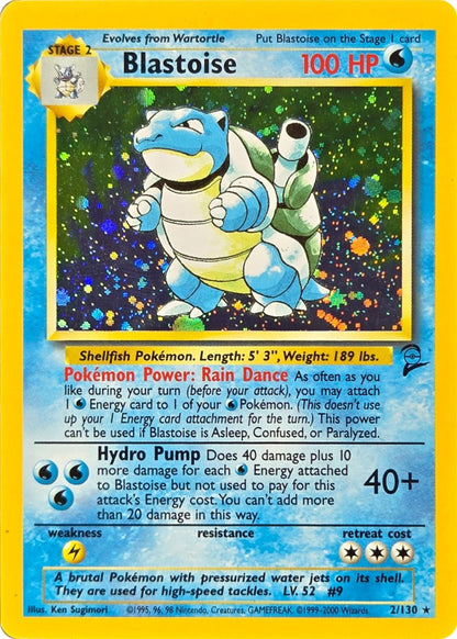 Blastoise - 2/130 - Base Set 2 Holo Rare (Lightly Played) front
