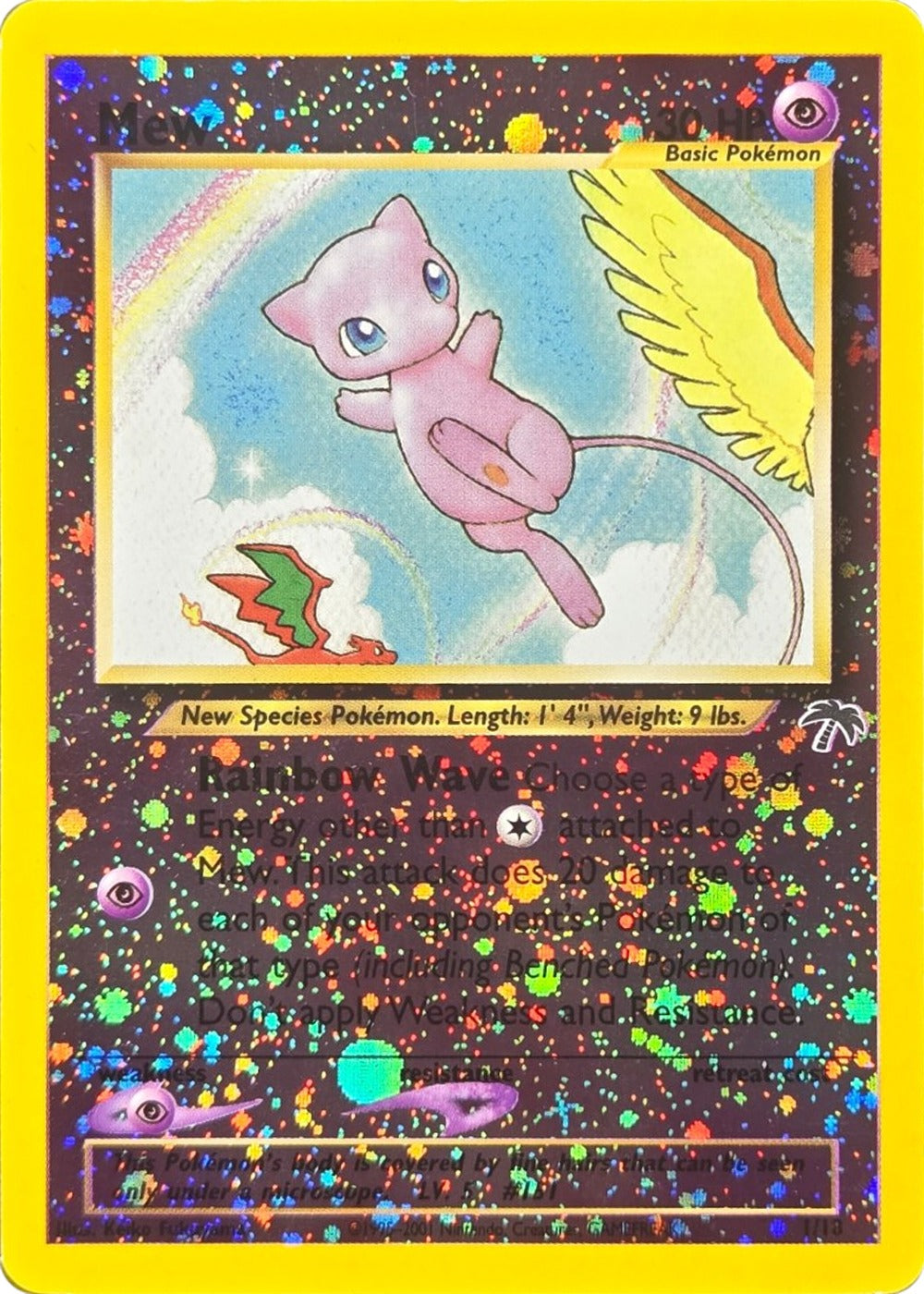 Mew - 1/18 - Southern Islands Reverse Holo Rare (Moderately Played) front