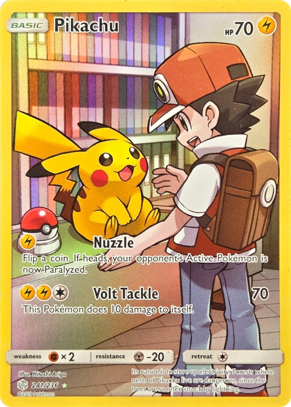 Pikachu - 241/236 - Cosmic Eclipse Secret Rare Full Art (Moderately Played) front