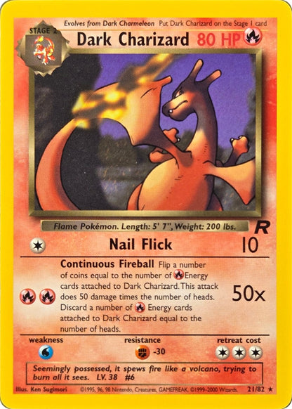 Dark Charizard - 21/82 - Team Rocket Unlimited Rare (Lightly Played) front