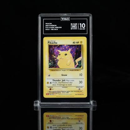 PIKACHU 2023 POKÉMON TCG CLASSIC #008/034 FIRE DECK HOLO TAG Gem Mint 10 - Poke-Collect