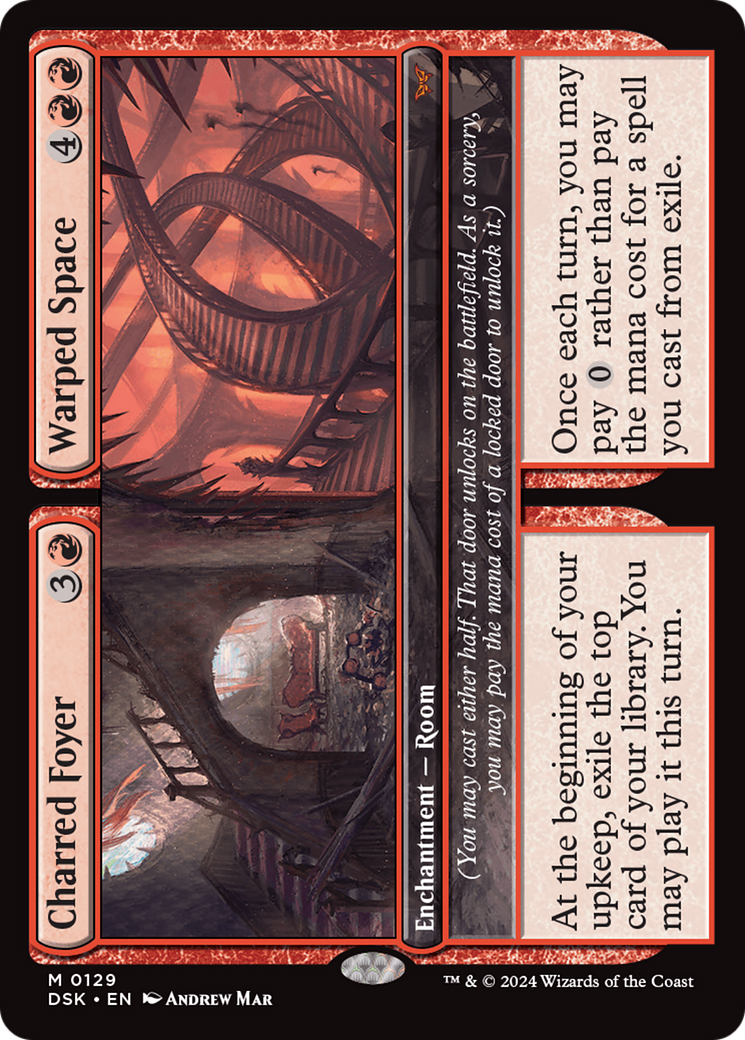 Charred Foyer // Warped Space (DSK-129) - Duskmourn: House of Horror - Poke-Collect