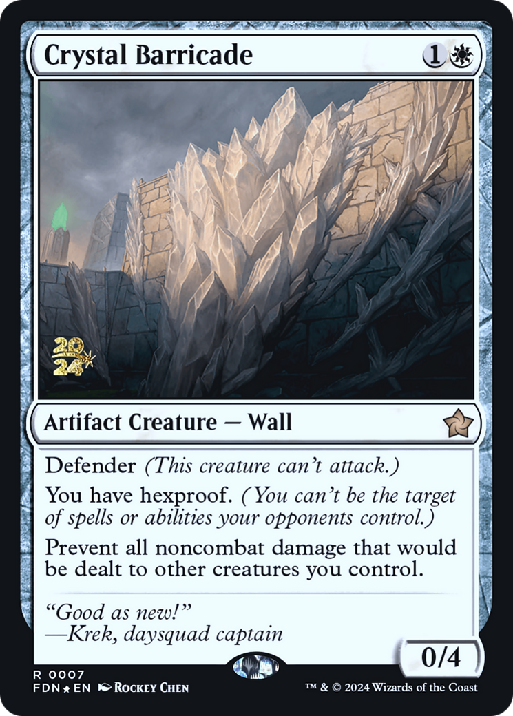 Crystal Barricade (PRE-007) - Foundations Promos Foil - Poke-Collect