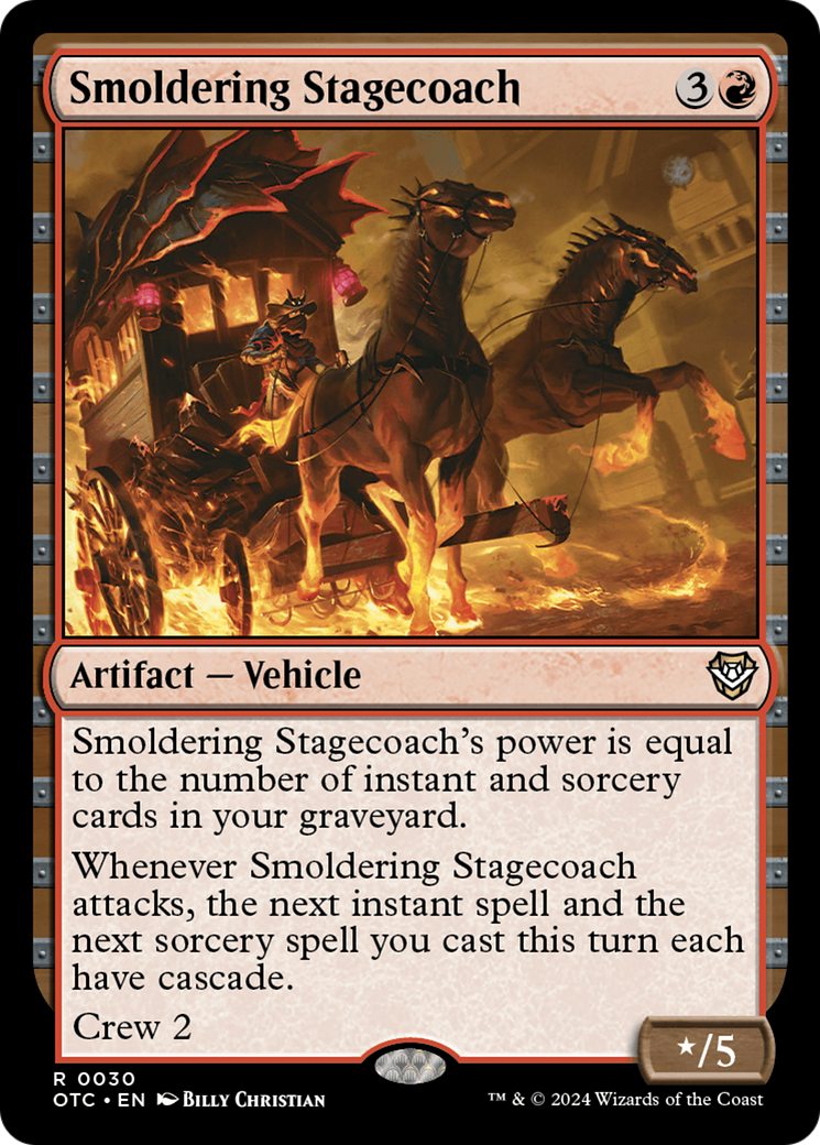 Smoldering Stagecoach (OTC-030) - Outlaws of Thunder Junction Commander - Poke-Collect