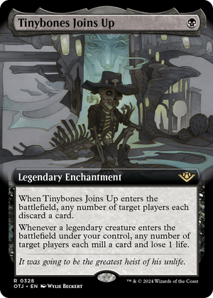 Tinybones Joins Up (OTJ-328) - Outlaws of Thunder Junction: (Extended Art) Foil - Poke-Collect