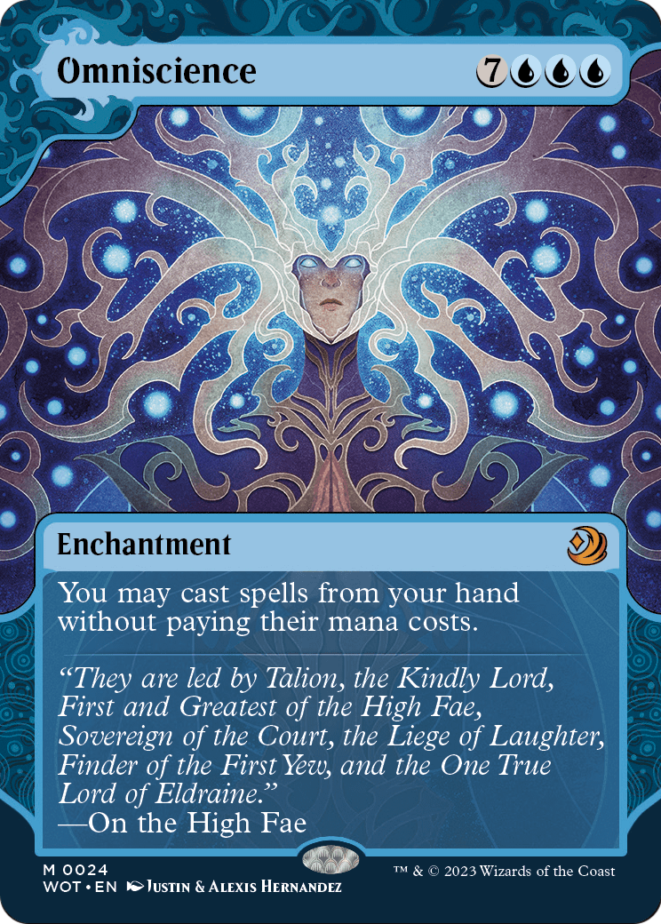 Omniscience (WOT-024) - Wilds of Eldraine: Enchanting Tales: (Showcase) (Borderless)