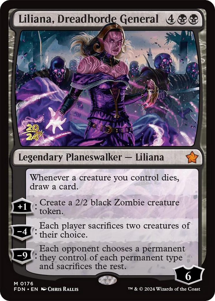 Liliana, Dreadhorde General (PRE-176) - Foundations Promos Foil - Poke-Collect