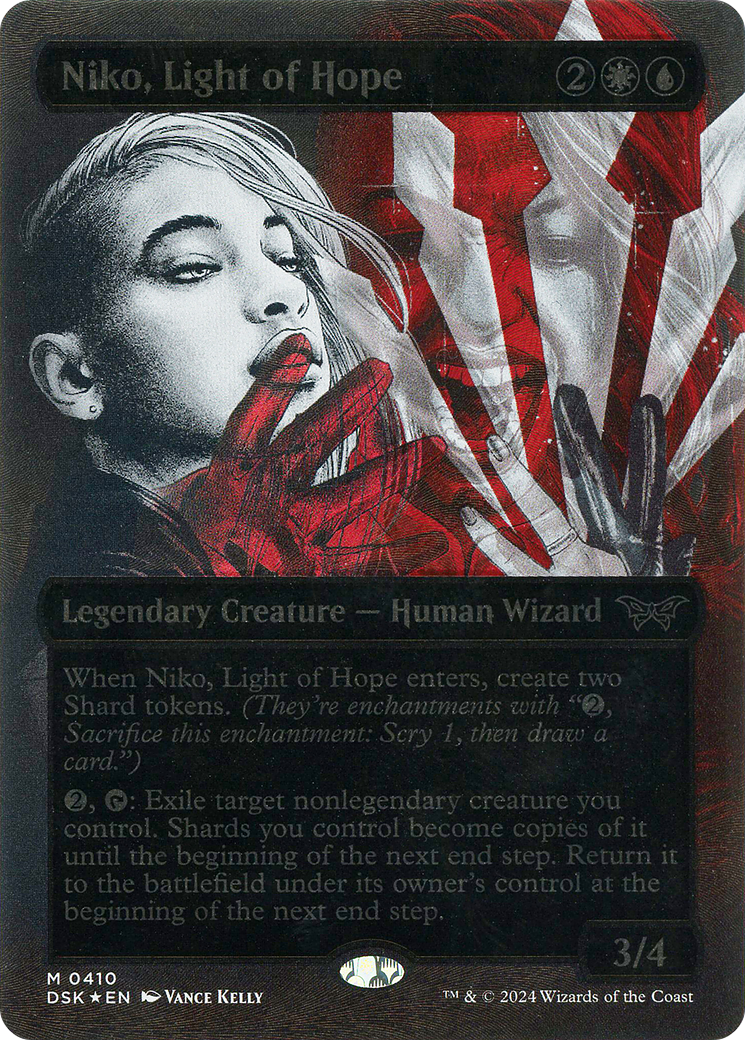 Niko, Light of Hope (DSK-410) - Duskmourn: House of Horror: (Showcase) (Borderless) Foil - Poke-Collect